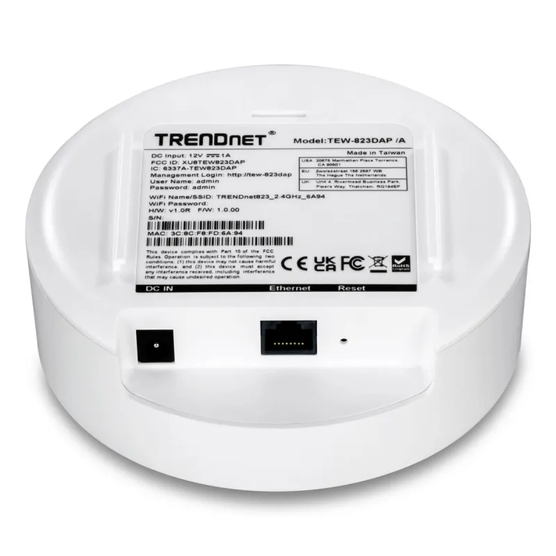 Роутер Trendnet TEW-823DAP Белый RJ45 PoE x 1