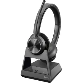 Ausinės su mikrofonu Poly Savi 7320-M Office DECT Juoda