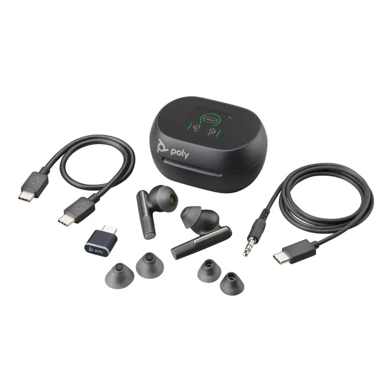 Austiņas In-ear Bluetooth Poly Voyager Free 60+ UC Melns