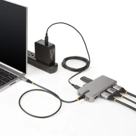 USB-C Centrmezgls Startech 117B-USBC-MULTIPORT Pelēks 100 W
