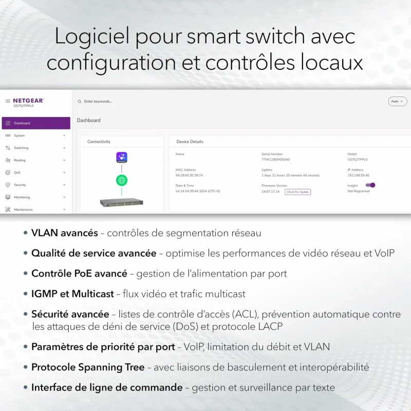 Switch Netgear GS752TXUP-300EUS