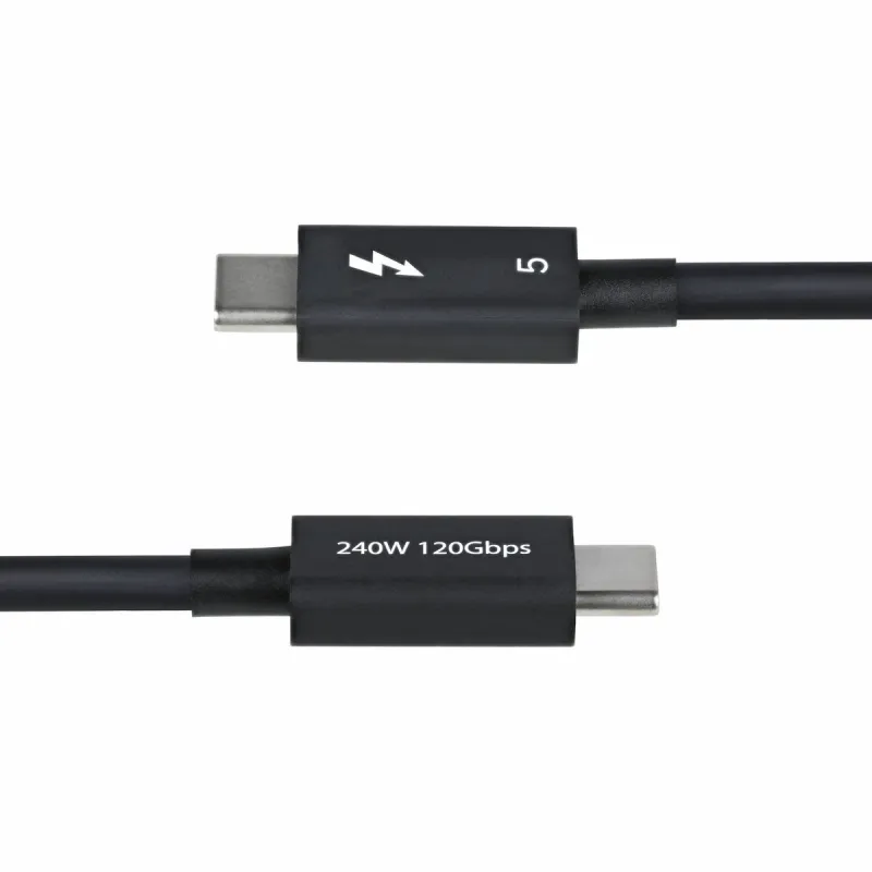 Power Cord Startech TBLT5MM80CM240W Black 80 cm