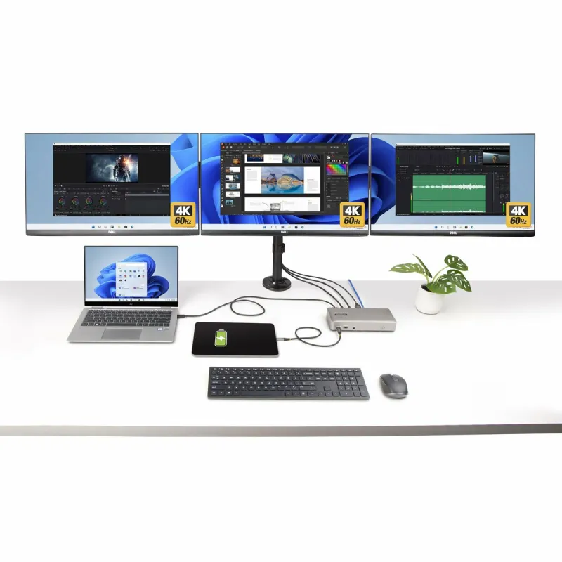 USB šakotuvas Startech 150UE-USB4DOCKTRIPLE Pilka