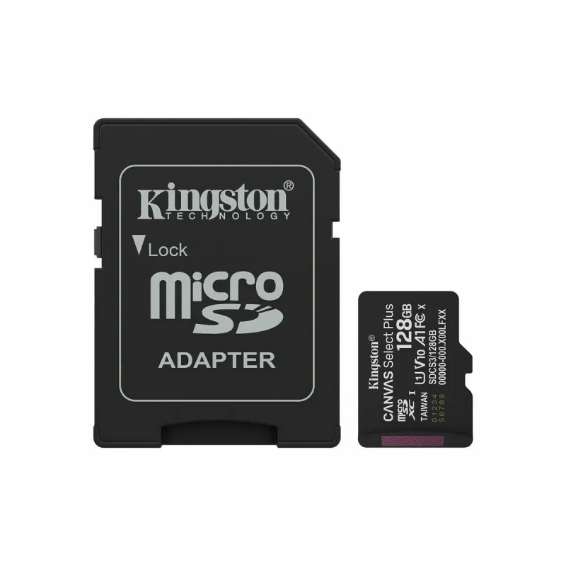 Micro SD Memory Card with Adaptor Kingston SDCS3/128GB 128 GB