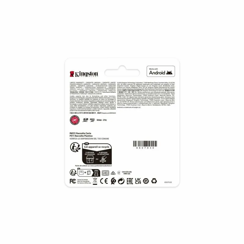 Micro-SD-Muistikortti Adapterilla Kingston SDCS3 1 TB