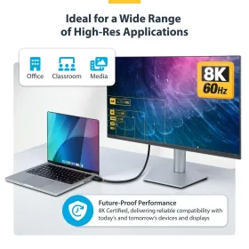 HDMI-kaapeli Startech HDMI21-CBL-8K60-50CM Musta