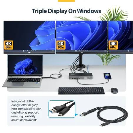 USB-keskitin Startech DK30C2DPEPRUE Harmaa