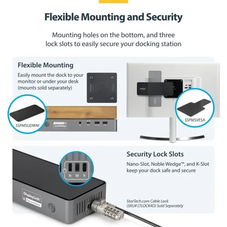 USB-jaotur Startech DK30C2DPEPRUE Hall