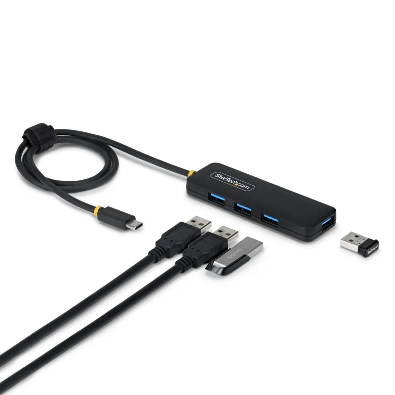USB Centrmezgls Startech H5C4A-USB-HUB-2 Melns