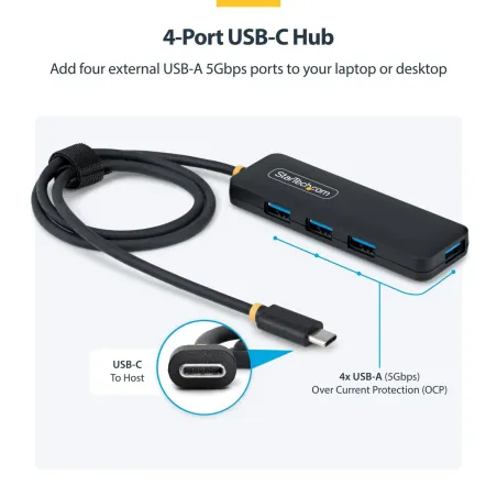 USB-jaotur Startech H5C4A-USB-HUB-2 Must