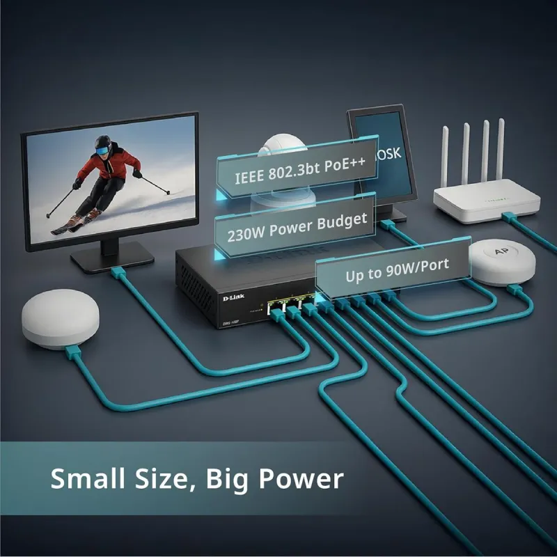 Slēdzis D-Link DMS-108P/E