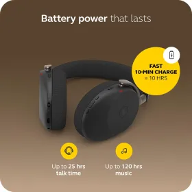 Bluetooth Наушники с Оголовьем Jabra EVOLVE3 85 Чёрный