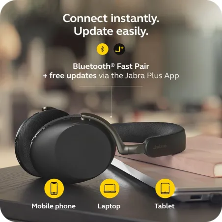 Bluetooth Наушники с Оголовьем Jabra EVOLVE3 85 Чёрный