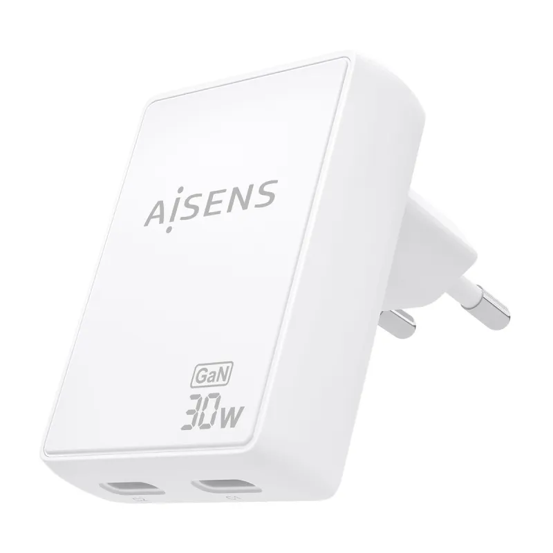 Seinalaadija Aisens ASCH-30W2P075-W Valge 30 W