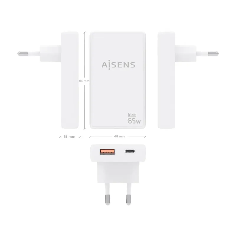 Powerbank Aisens ASCH-65W2P076-W White