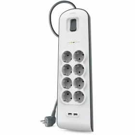 Strāvas virtene - 8 ligzdas ar Slēdzi Belkin BSV804VF2M USB x 2 Balts (2 m)