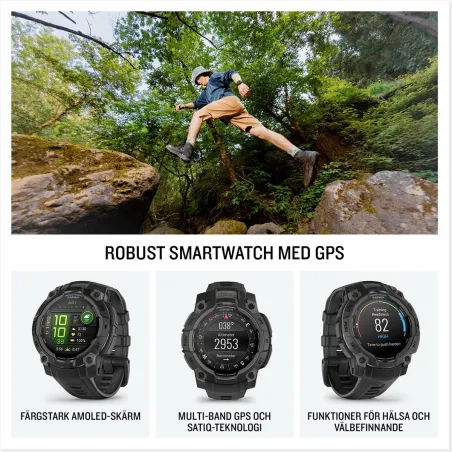 Älykello Garmin Instinct 3 AMOLED Musta 1,2" 45 mm