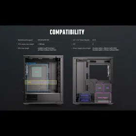 ATX Semi-tower Korpus Antec AX85 ARGB Must