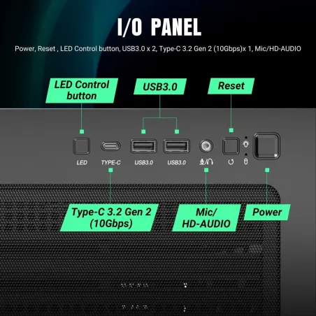 ATX Semi-tower Korpus Antec AX-1000 Must