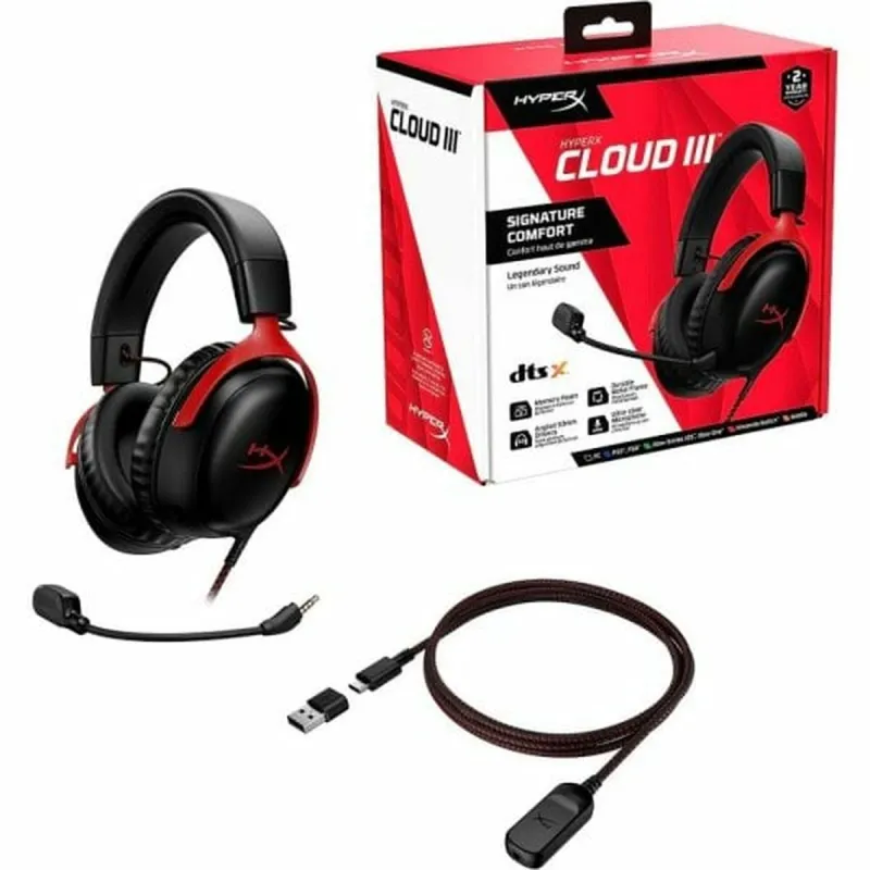 Kõrvaklapid Mikrofoniga HyperX Cloud III Must