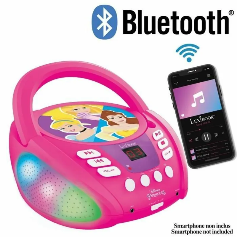Bluetooth Raadio-CD-MP3-mängija Lexibook PRINCESA DE DISNEY Bluetooth 5.0