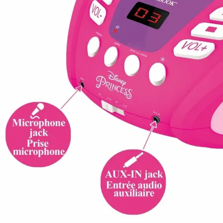 Bluetooth Raadio-CD-MP3-mängija Lexibook PRINCESA DE DISNEY Bluetooth 5.0