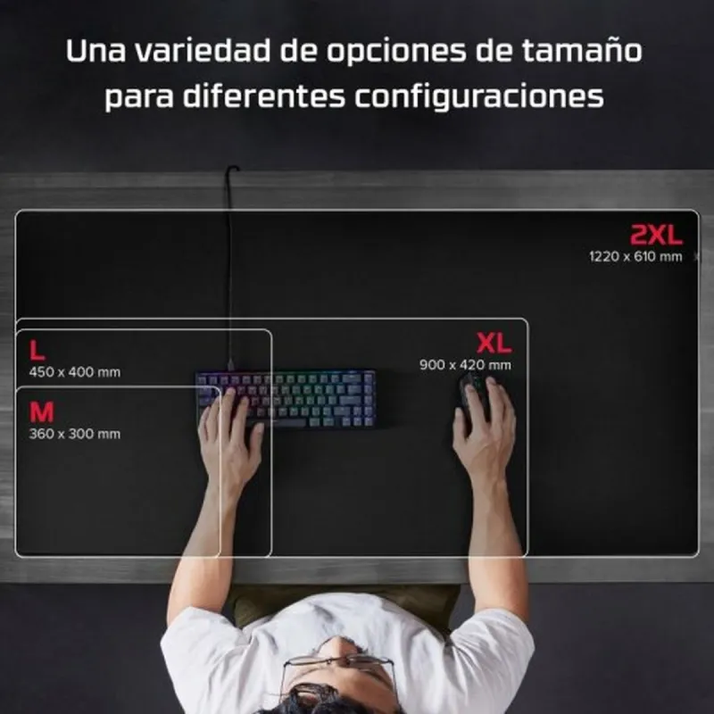 Peles Paklājs HyperX Pulsefire Melns
