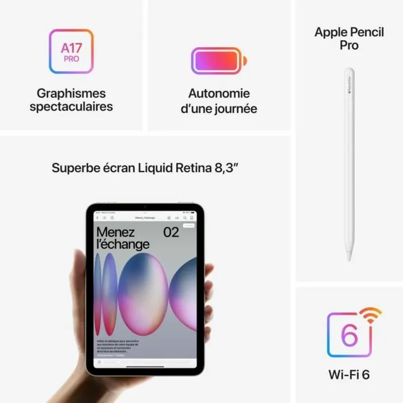 Planšetė Apple iPad mini 8,3" 128 GB Balta