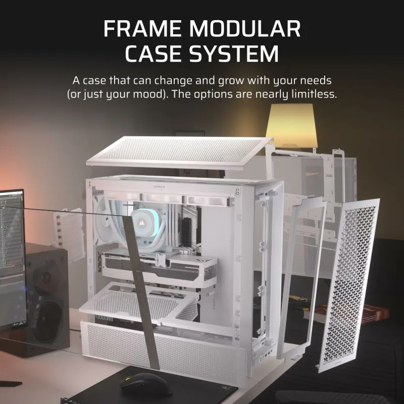 ATX Semi-tower Korpus Corsair Valge