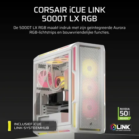 ATX pusiau bokšto tipo korpusas Corsair Balta