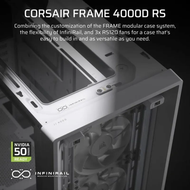 ATX pusiau bokšto tipo korpusas Corsair Balta