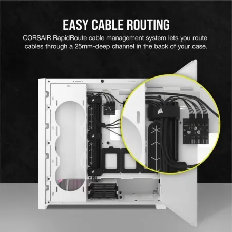 ATX Semi-tower Korpus Corsair Valge