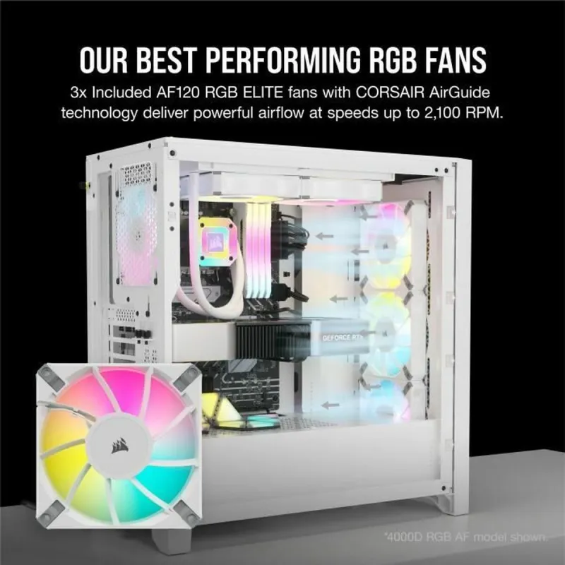 ATX Semi-tower Korpus Corsair Valge