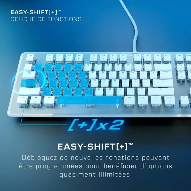 Klaviatūra Turtle Beach Vulcan II Balts Azerty Francūzis