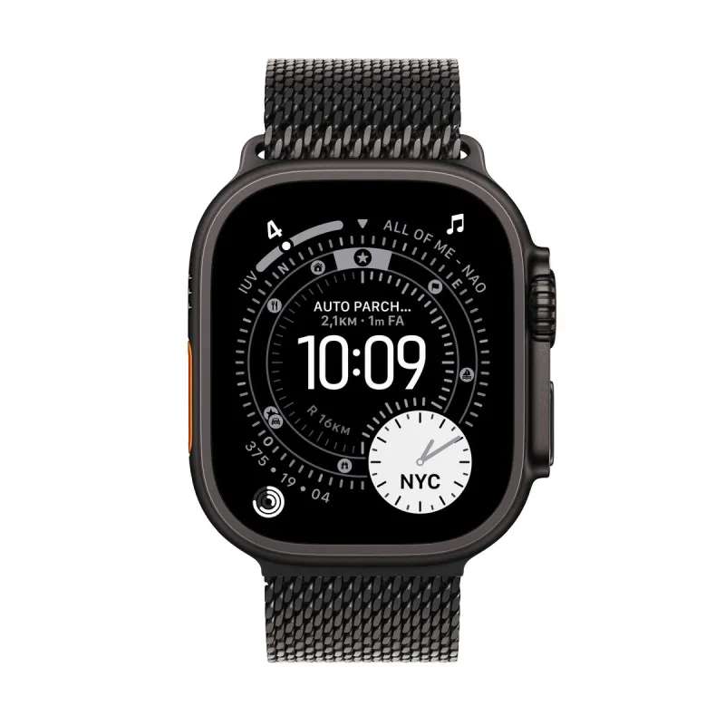 Viedpulkstenis Apple Melns 49 mm