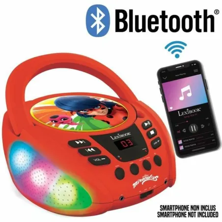 CD/MP3-mängija Lexibook Miraculous Bluetooth 5.0 Punane