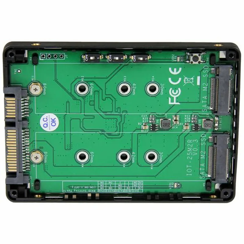 Kovalevyadapteri Startech 25S22M2NGFFR Musta