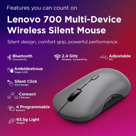 Pele Lenovo GY51S61898 Pelēks 4000 dpi