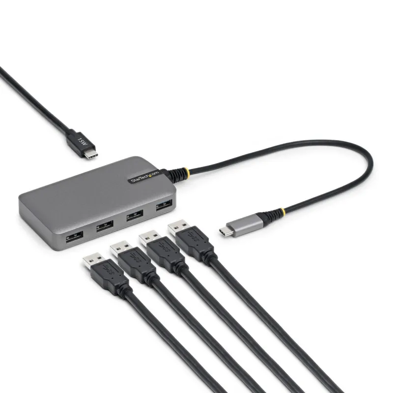 USB-keskitin Startech 5G4AC-USB-C-HUB Harmaa