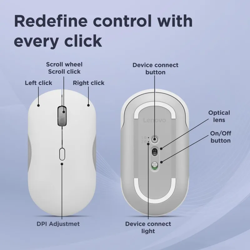 Mouse Lenovo GY51S61907 Grey 2400 dpi