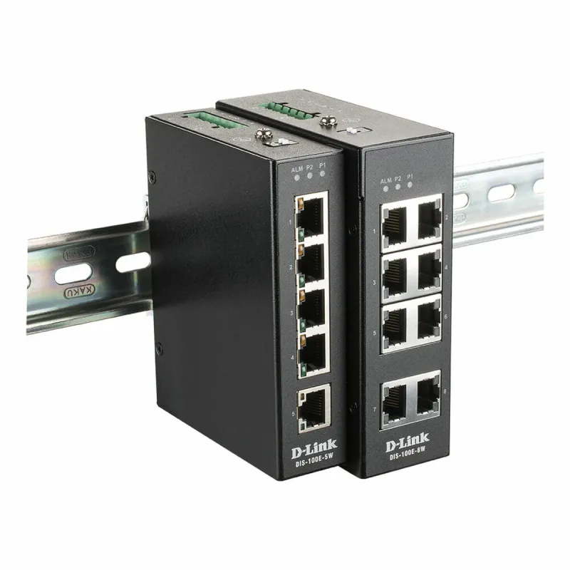 Sienas Skapja Slēdzis D-Link DIS-100E-8W RJ45 x 8 Melns