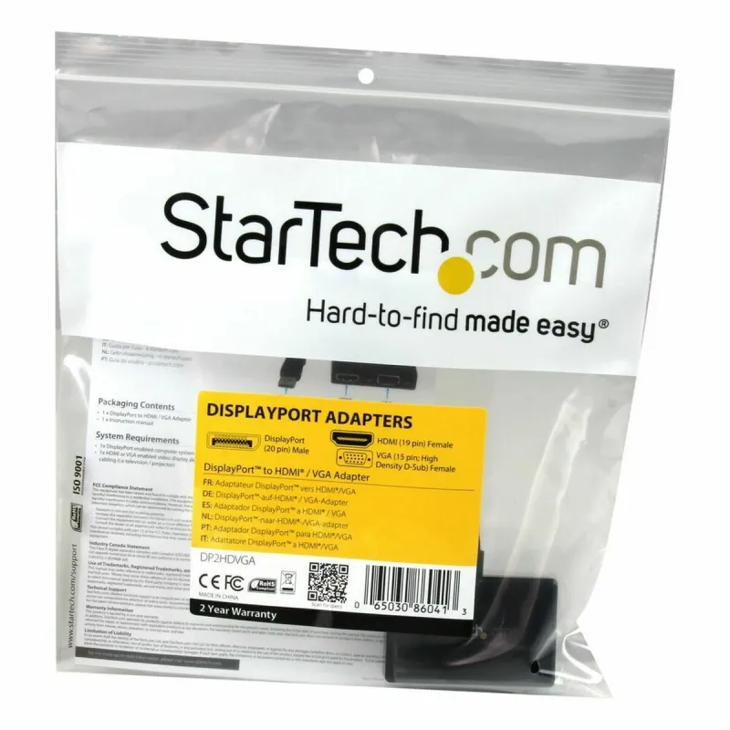 Display Porta uz HDMI Adapteris Startech DP2HDVGA Melns