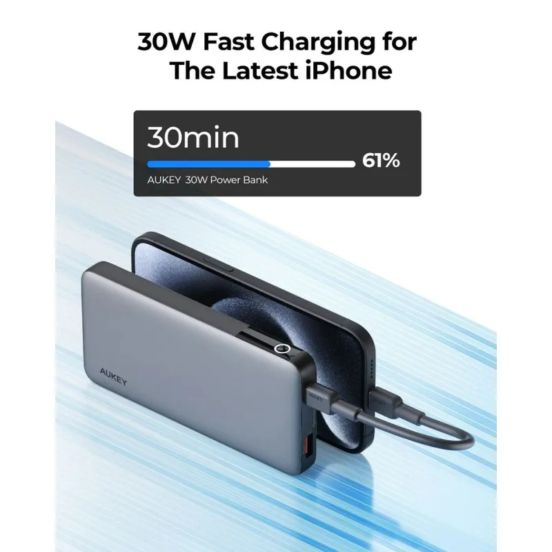 Powerbank Aukey PB-Y41 Pelēks 10000 mAh