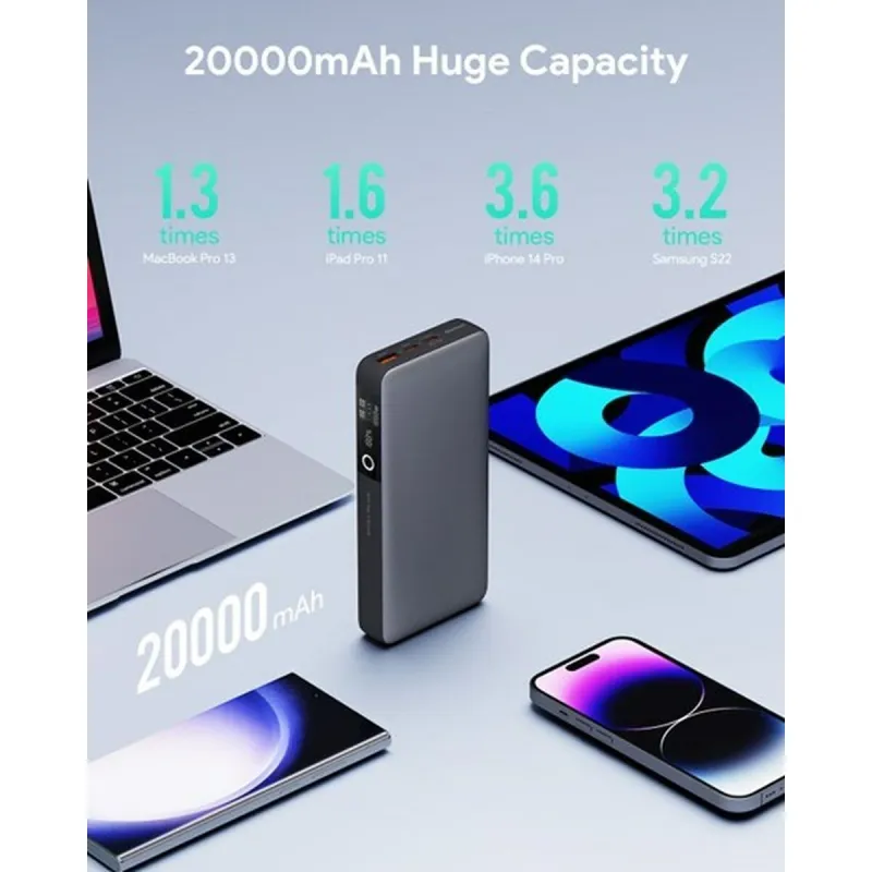 Powerbank Aukey PB-Y43 Juoda 20000 mAh