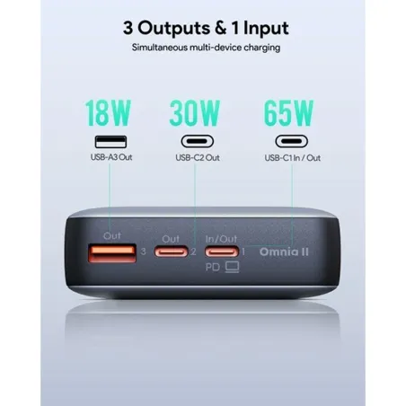 Powerbank Aukey PB-Y43 Juoda 20000 mAh