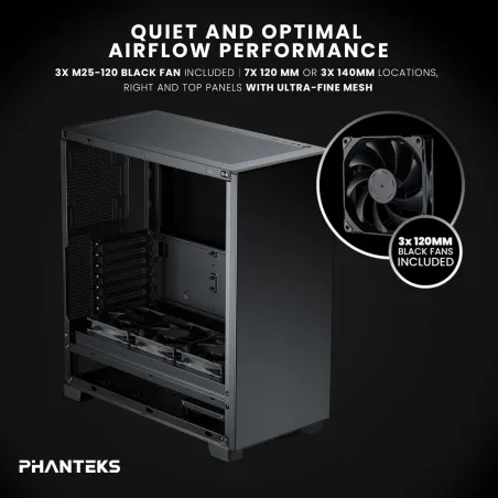 ATX Pus-torņveida Kārba Phanteks PH-XT523PSC_BK01