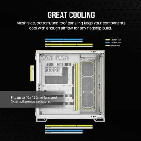 Блок полубашня ATX Galileo Corsair CC-9011284-WW Белый Разноцветный