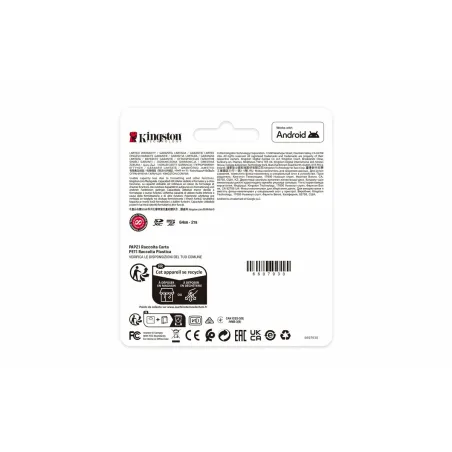 Micro SD Memory Card with Adaptor Kingston SDCS3/512GBSP 512 GB