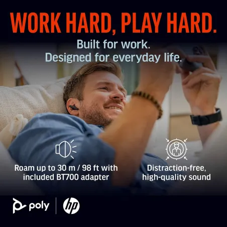 Ausinės Poly 7Y8M0AA Juoda