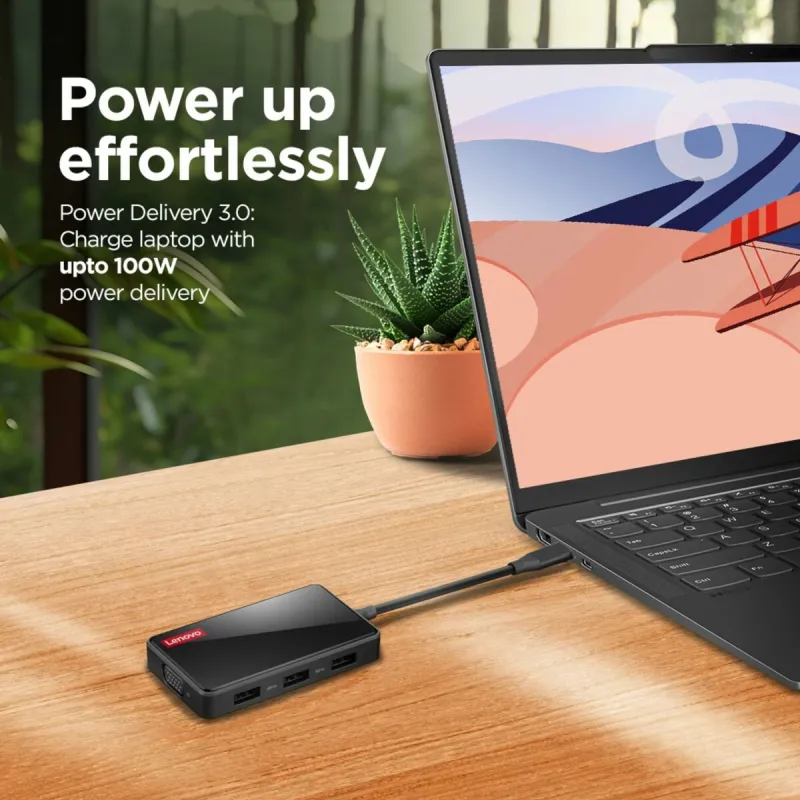 USB-keskitin Lenovo GX91M73945 Musta 100 W
